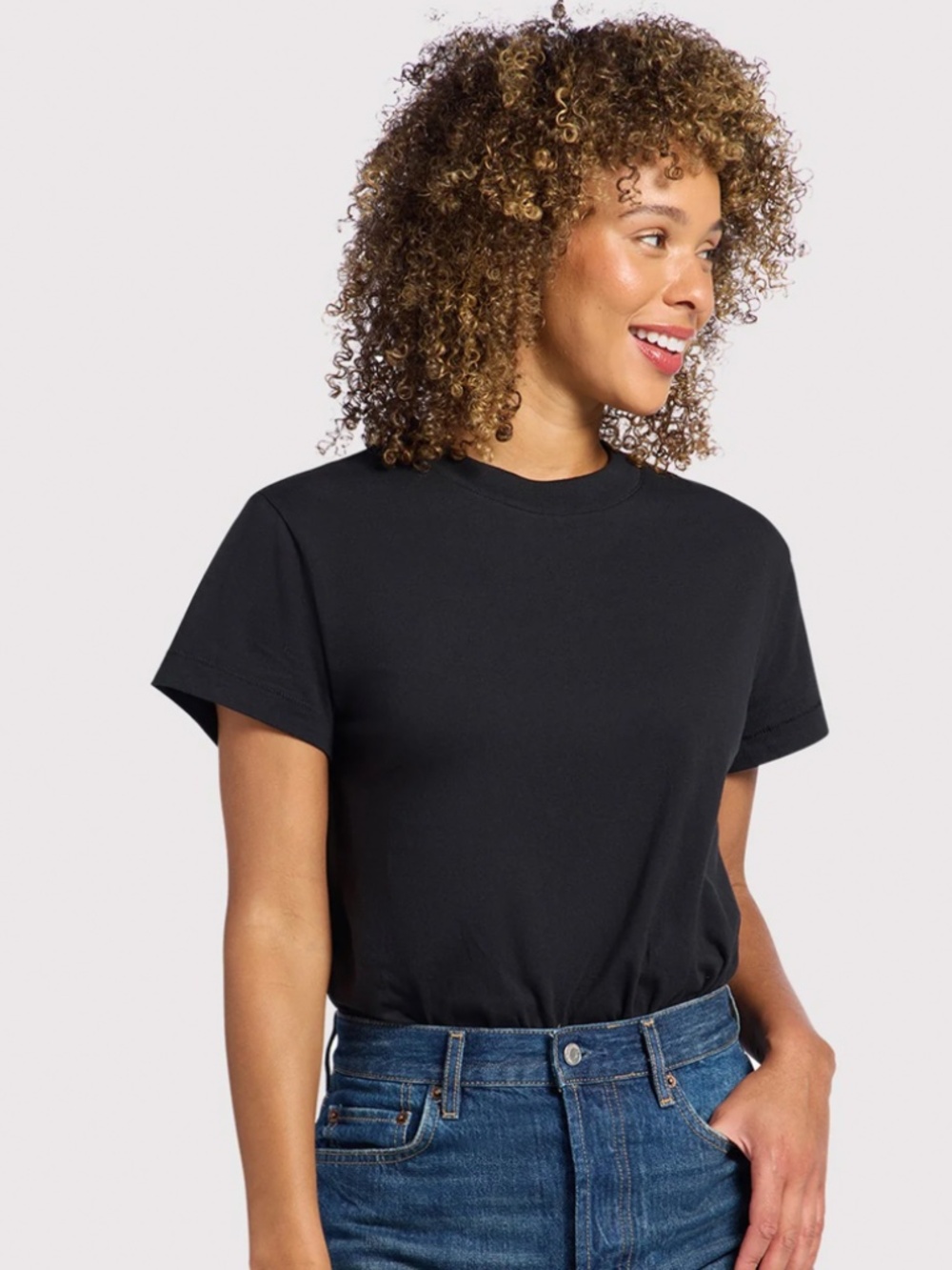 Nuuds Soft Cotton Everyday T-Shirt Bodysuit in Black